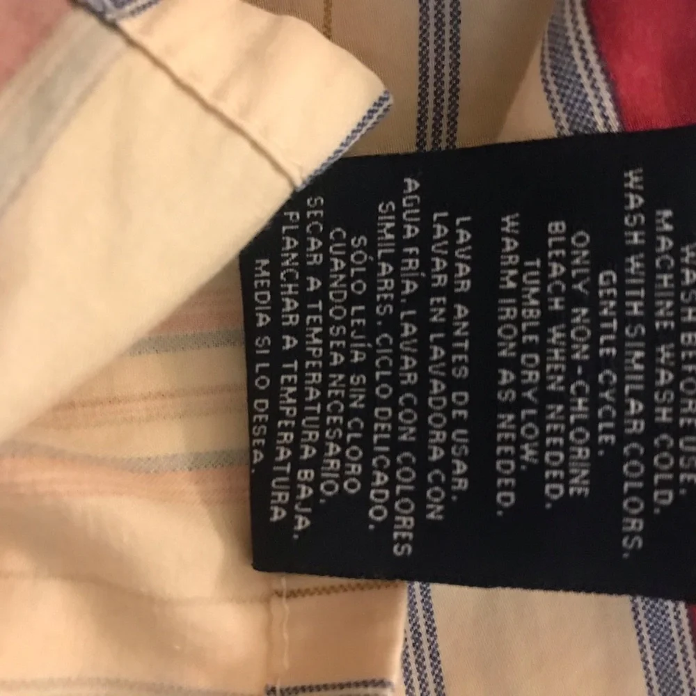 Chaps Cream Red Blue Sheet Set Top Fitted Pillowcases Queen